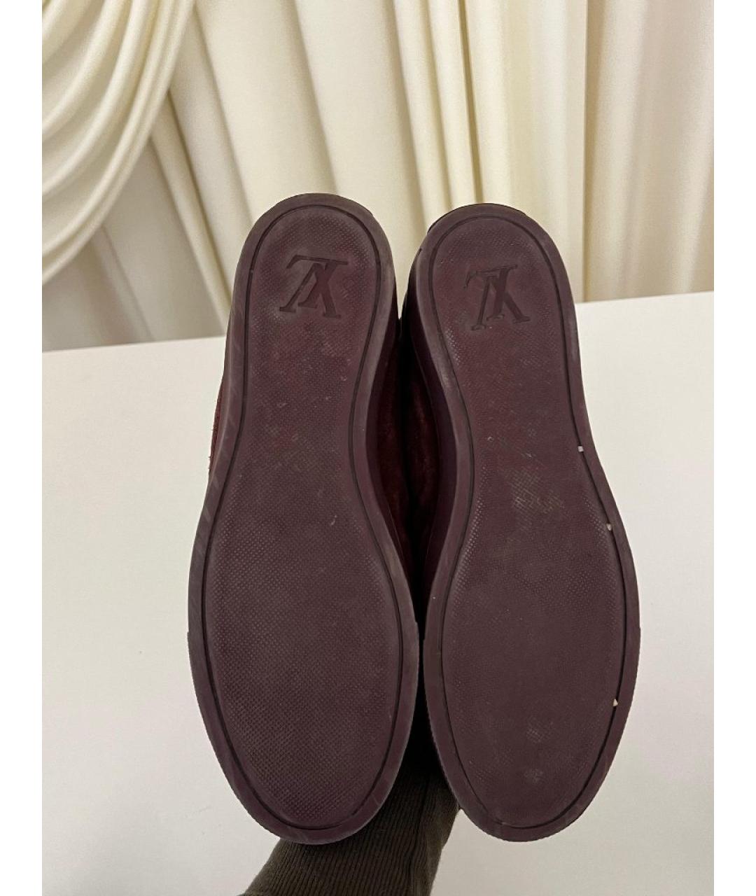 LOUIS VUITTON Бордовые ботинки, фото 5