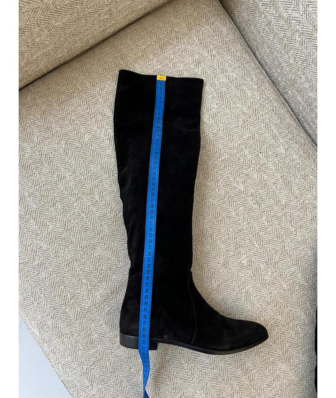 PRADA Черные замшевые сапоги, фото 7