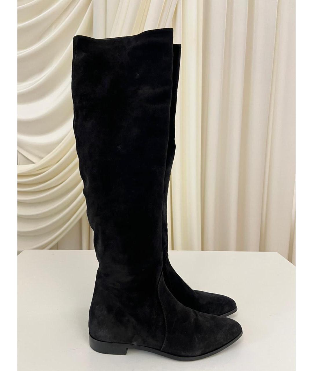 PRADA Черные замшевые сапоги, фото 9