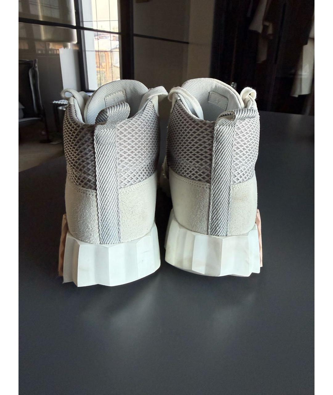 HERMES Белые текстильные кроссовки, фото 4