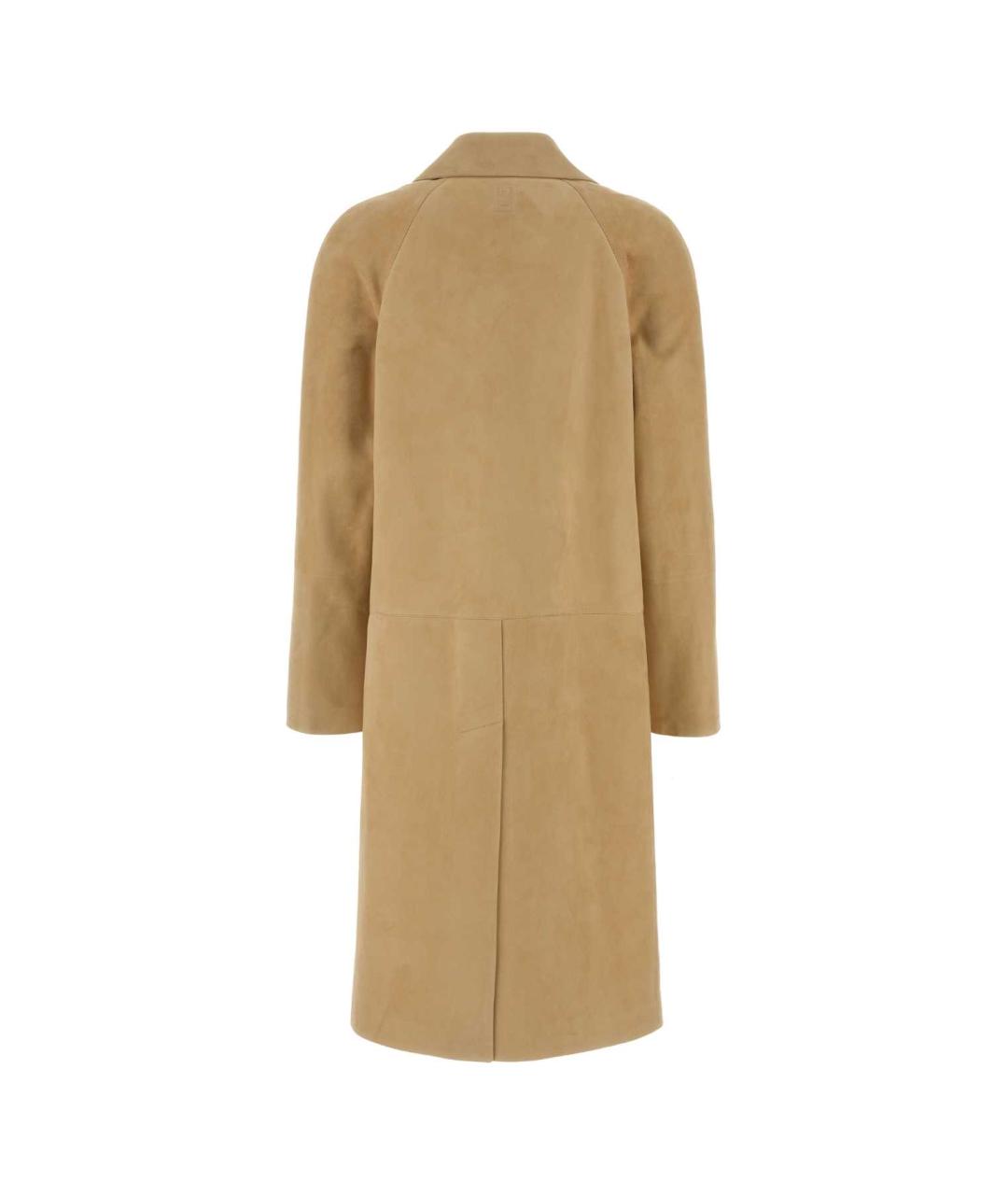 FERRAGAMO Бежевое замшевое пальто, фото 2