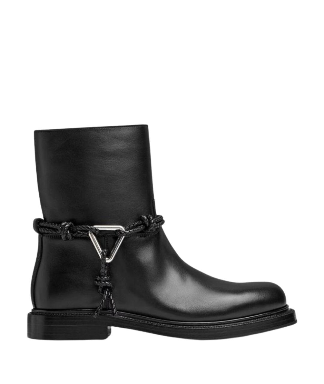BOTTEGA VENETA Черные кожаные ботинки, фото 1