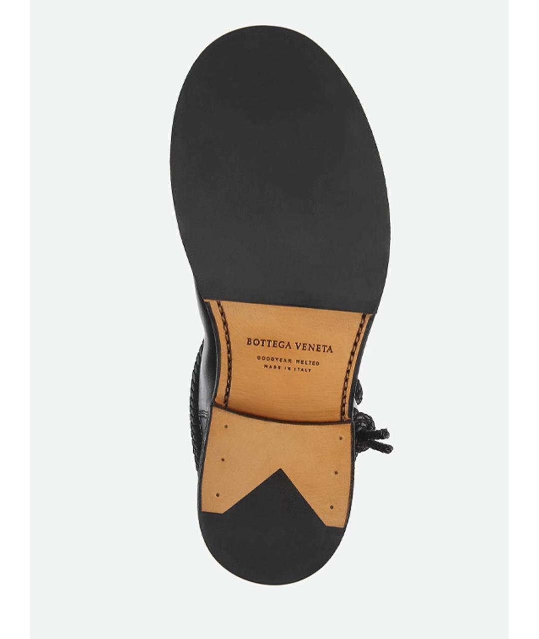 BOTTEGA VENETA Черные кожаные ботинки, фото 5