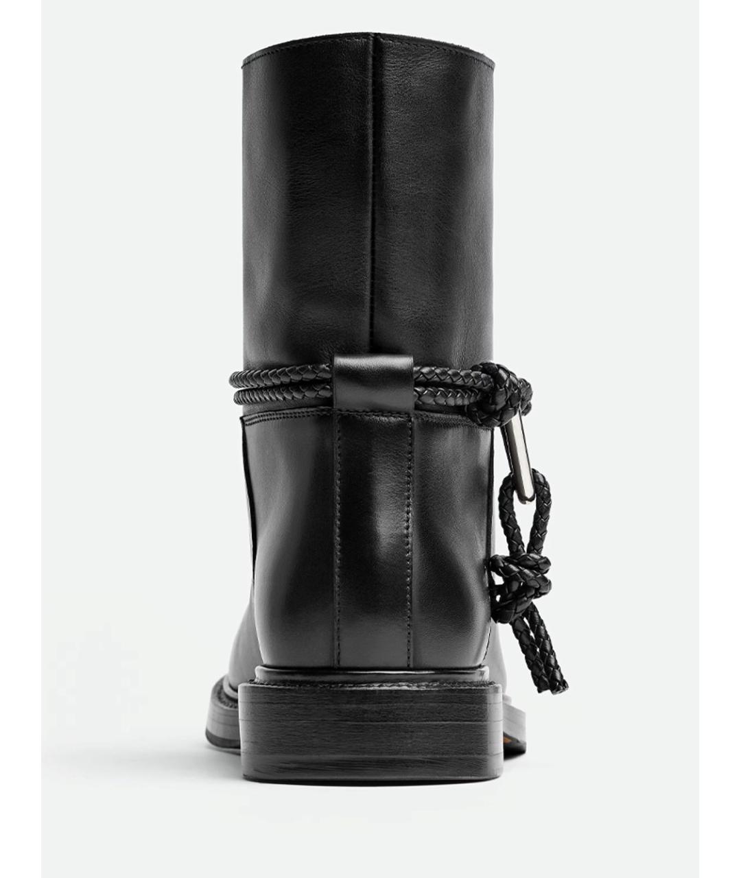 BOTTEGA VENETA Черные кожаные ботинки, фото 4