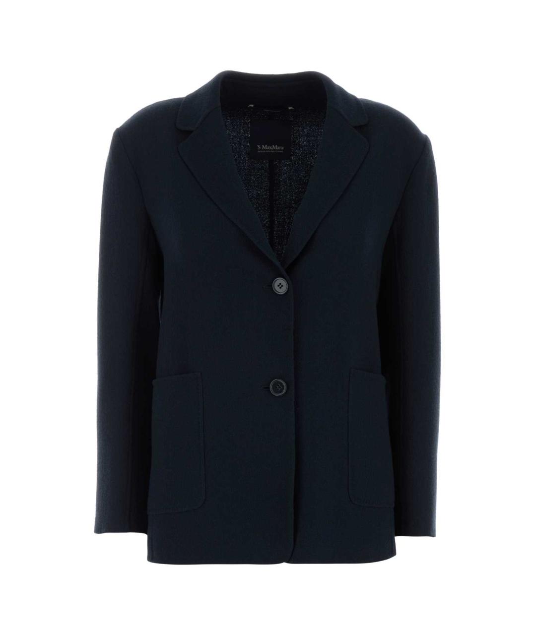 'S MAX MARA Темно-синий шерстяной жакет/пиджак, фото 1