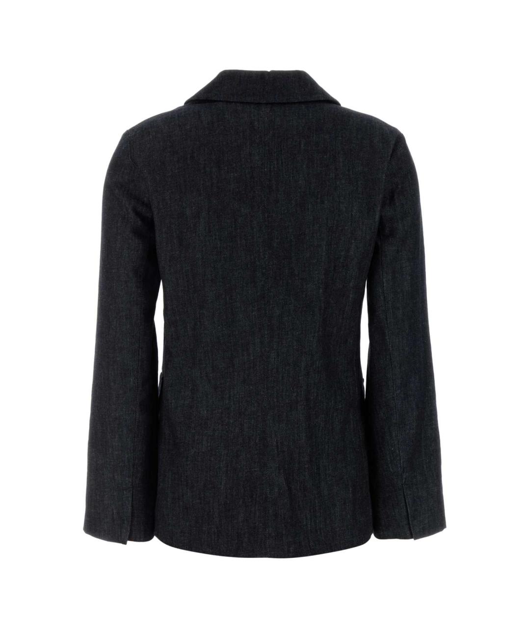 'S MAX MARA Темно-синий хлопковый жакет/пиджак, фото 2