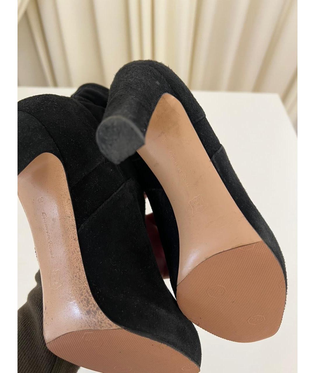 GIANVITO ROSSI Черные замшевые ботильоны, фото 5