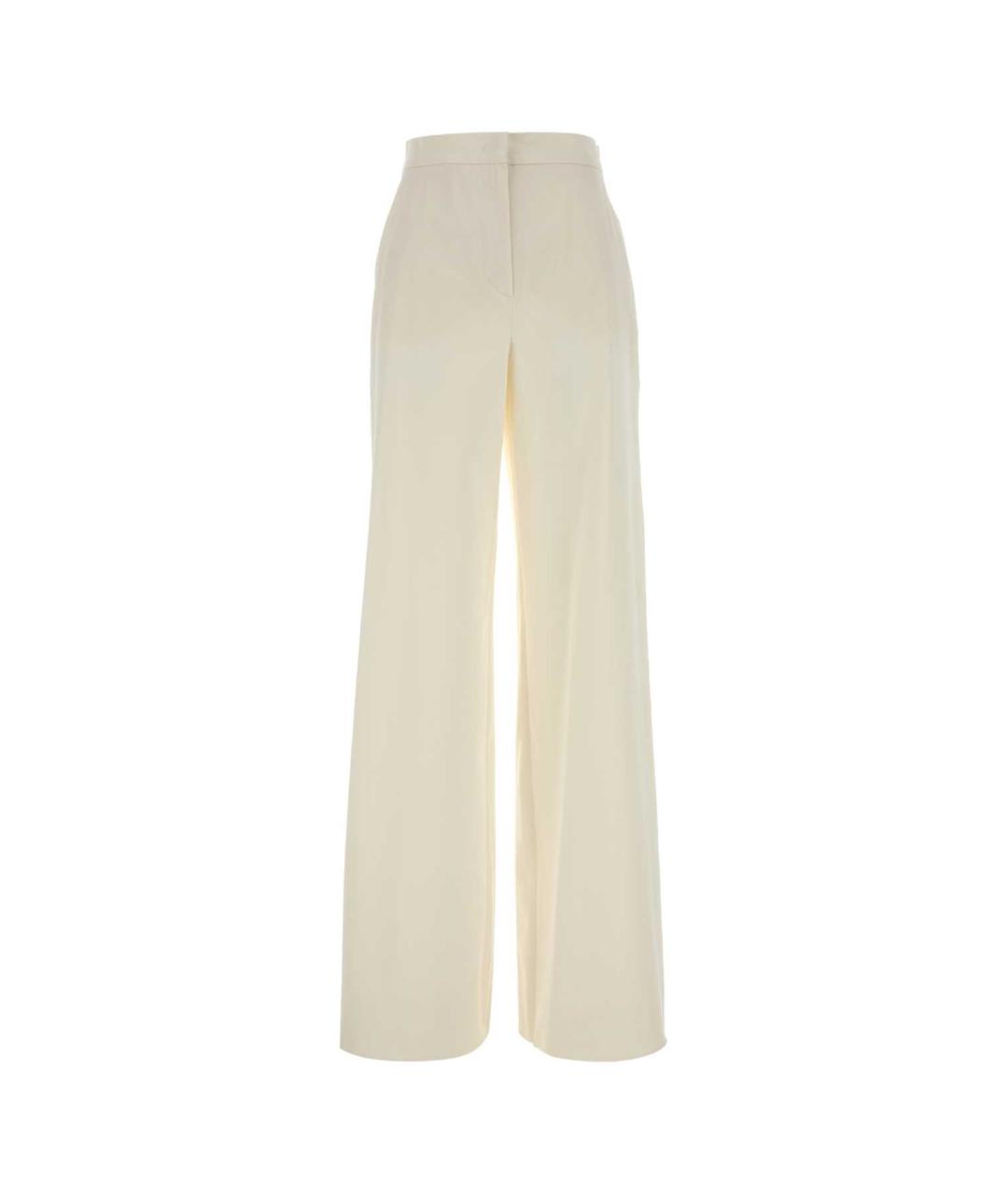 MAX MARA Белые хлопковые брюки широкие, фото 1