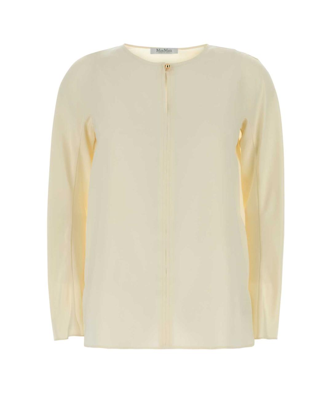 MAX MARA Бежевая шелковая блузы, фото 1