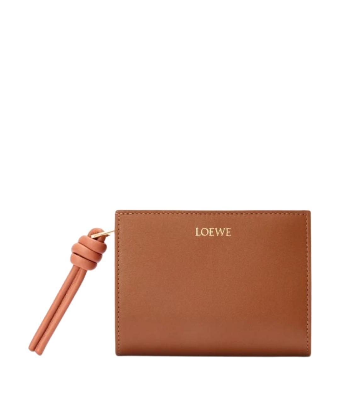 LOEWE Коричневый кожаный кошелек, фото 1