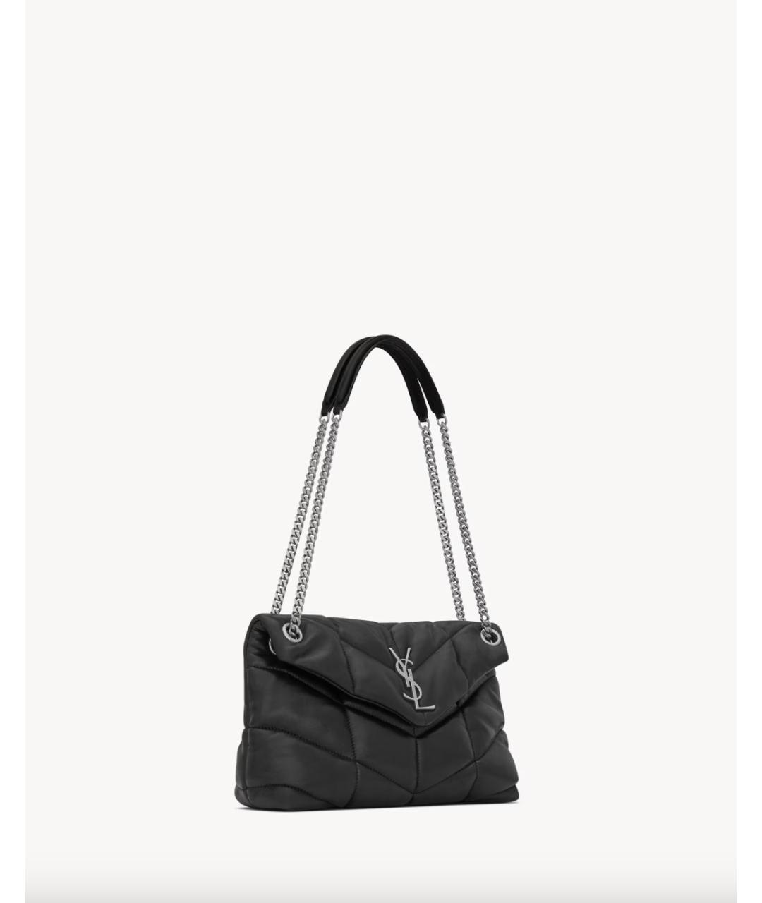 SAINT LAURENT Черная кожаная сумка через плечо, фото 5