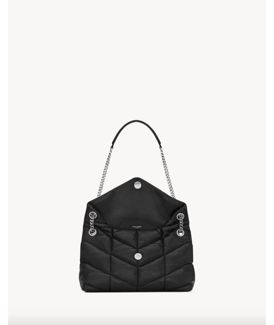 SAINT LAURENT Черная кожаная сумка через плечо, фото 4
