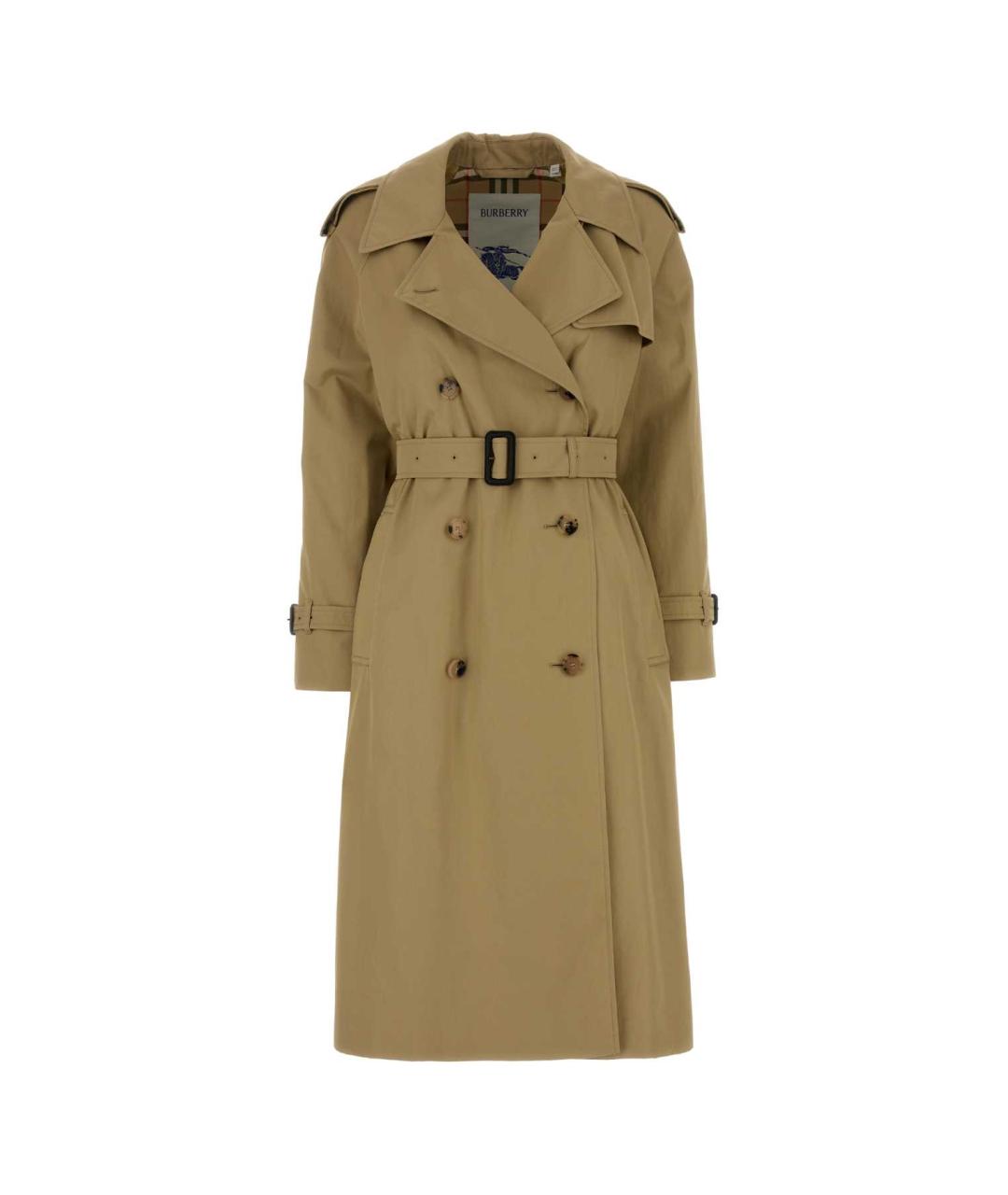 BURBERRY Бежевый хлопковый тренч/плащ, фото 1