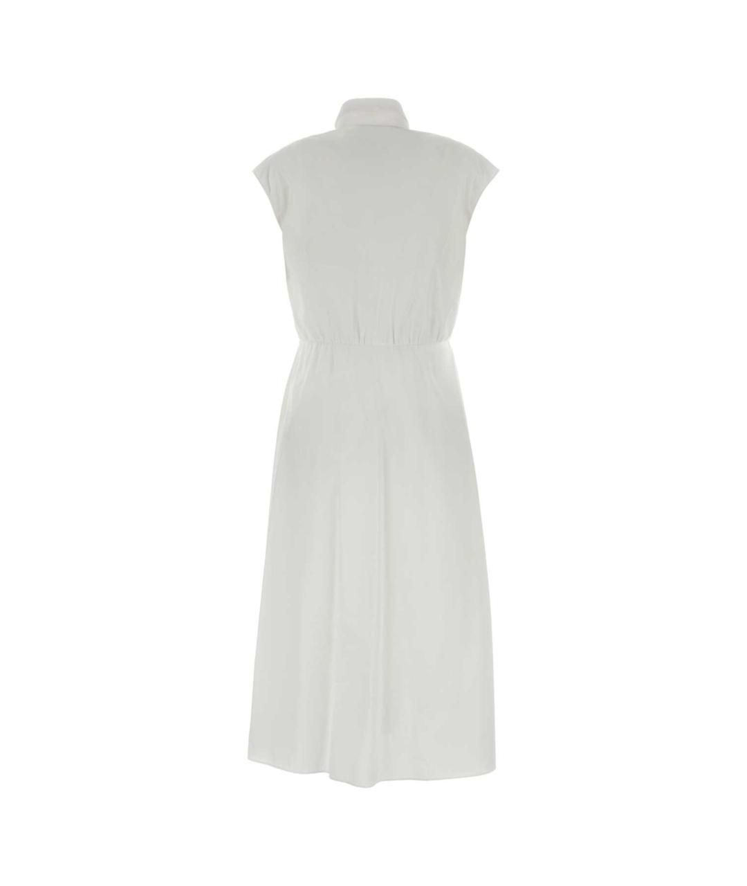 VALENTINO Белое хлопковое повседневное платье, фото 2