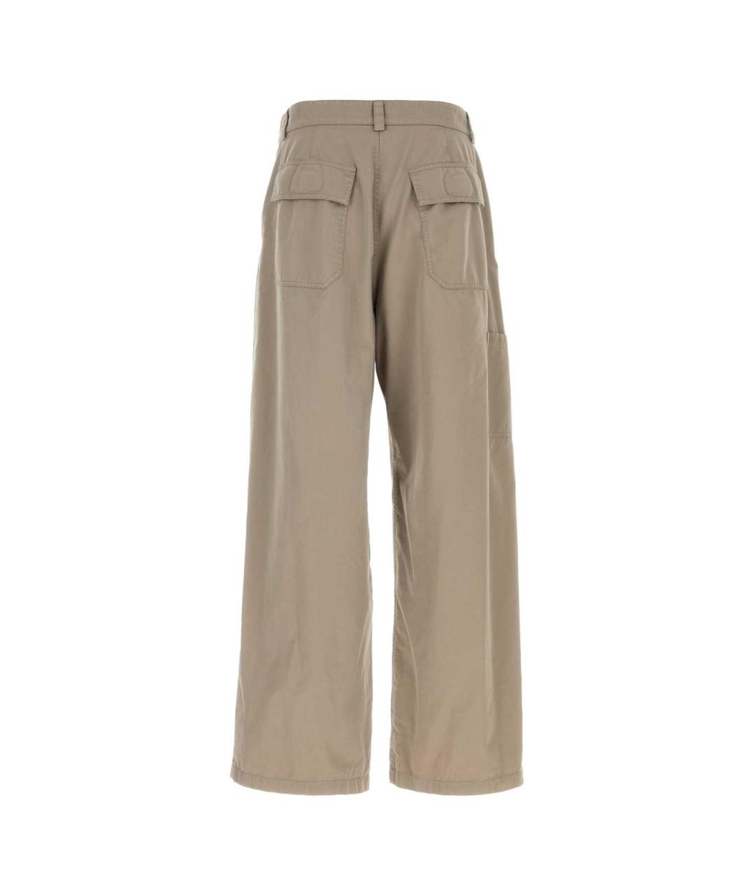 BALENCIAGA Бежевые хлопковые повседневные брюки, фото 2