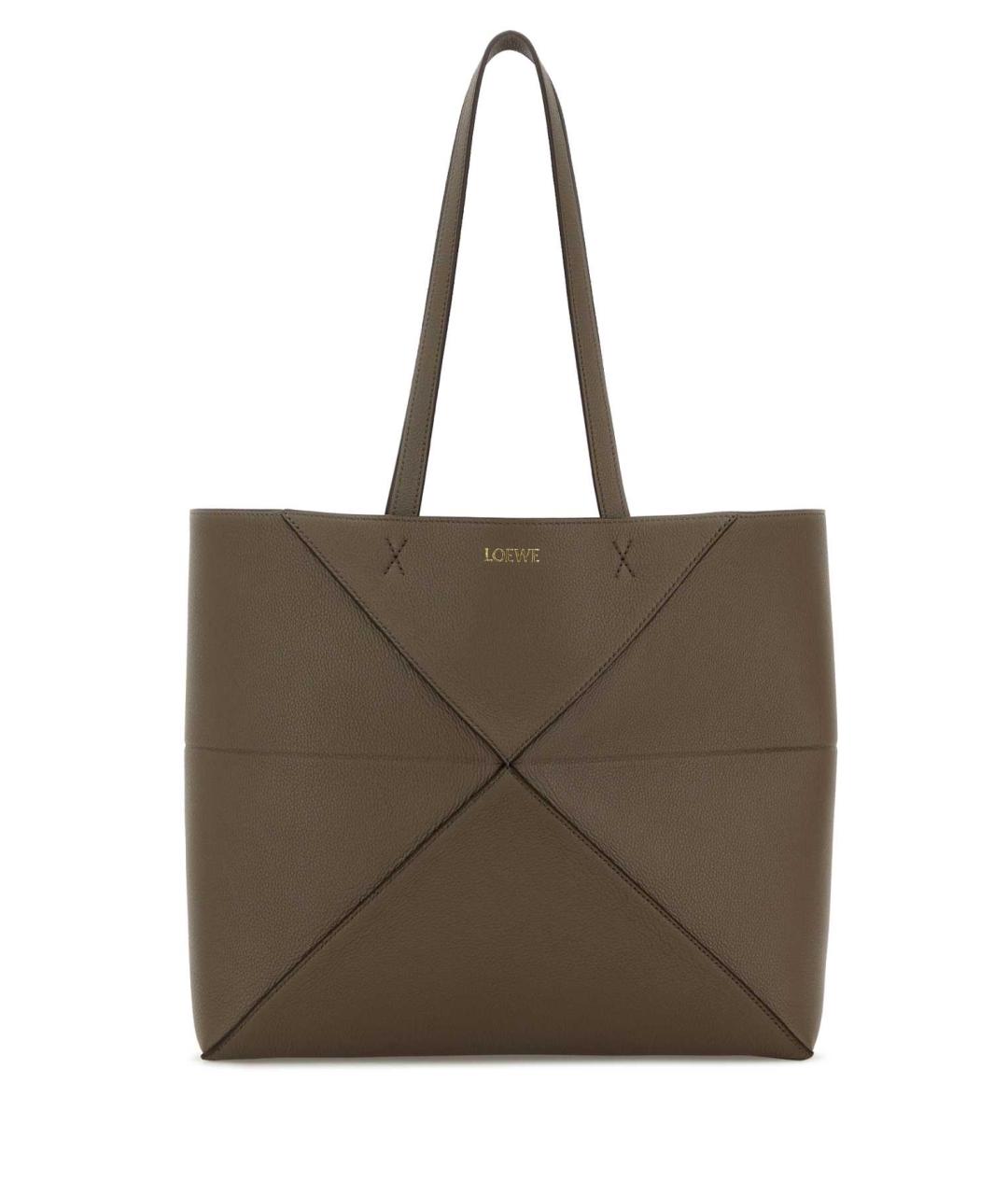 LOEWE Коричневая кожаная сумка тоут, фото 1