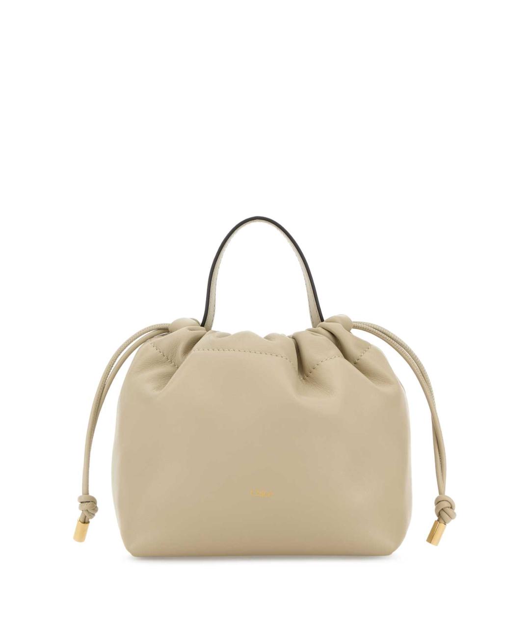 CHLOE Бежевая кожаная сумка с короткими ручками, фото 1