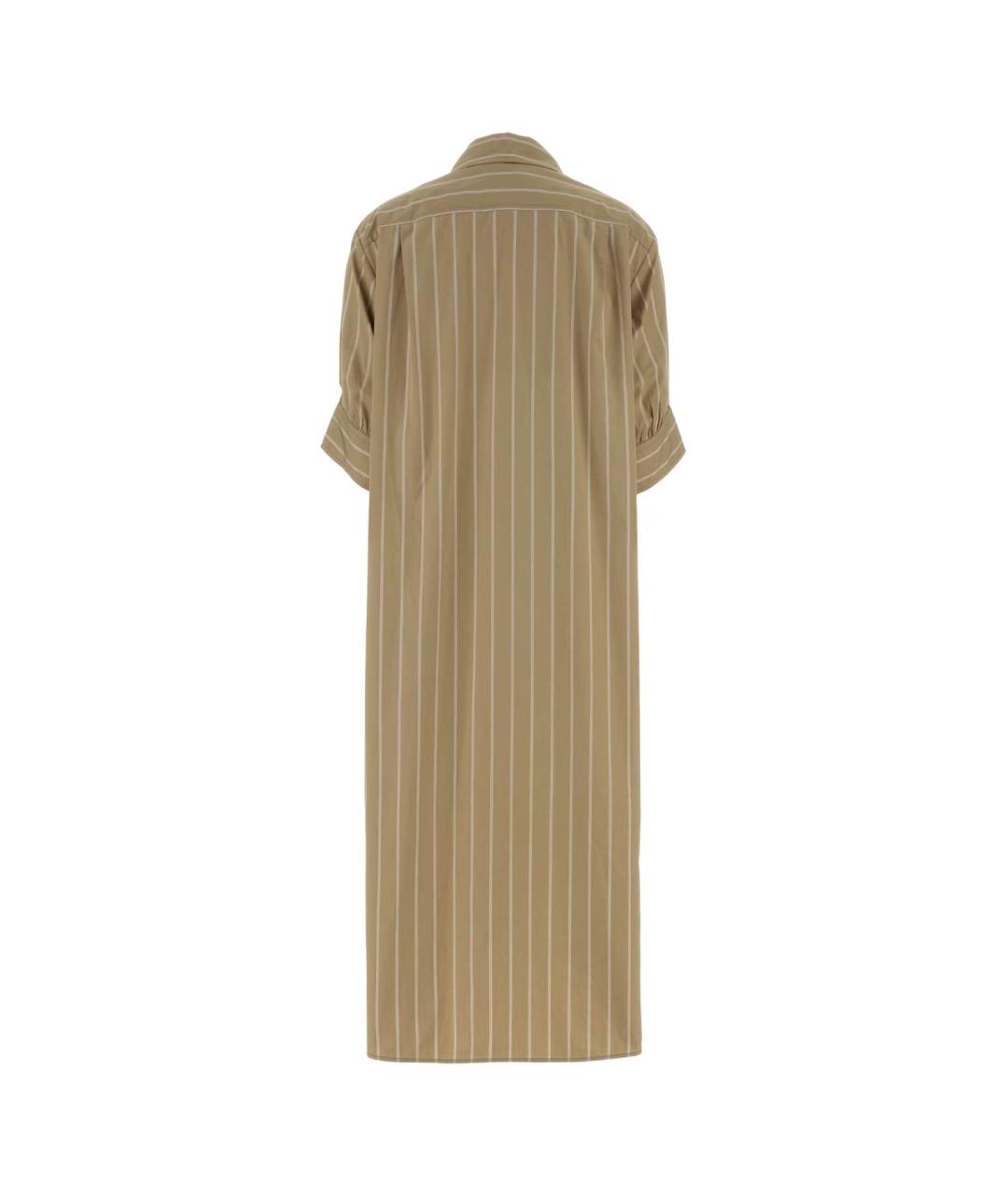 JIL SANDER Бежевое хлопковое повседневное платье, фото 2