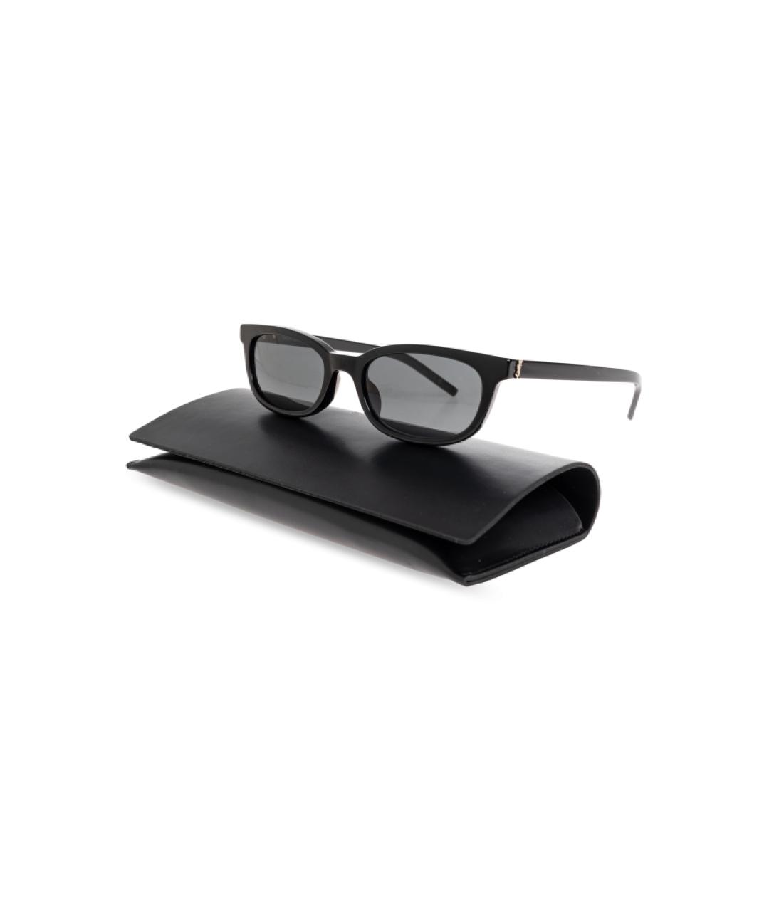 SAINT LAURENT Черные пластиковые солнцезащитные очки, фото 3