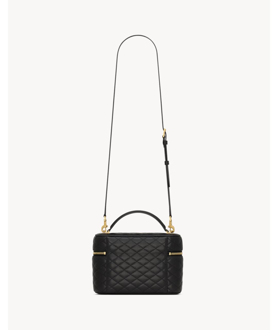 SAINT LAURENT Черная кожаная сумка через плечо, фото 3