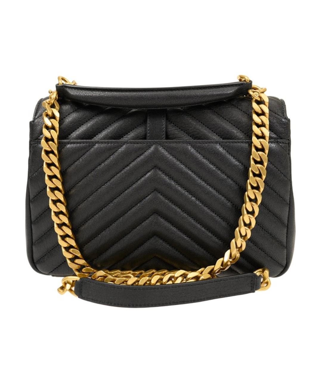 SAINT LAURENT Черная кожаная сумка через плечо, фото 4