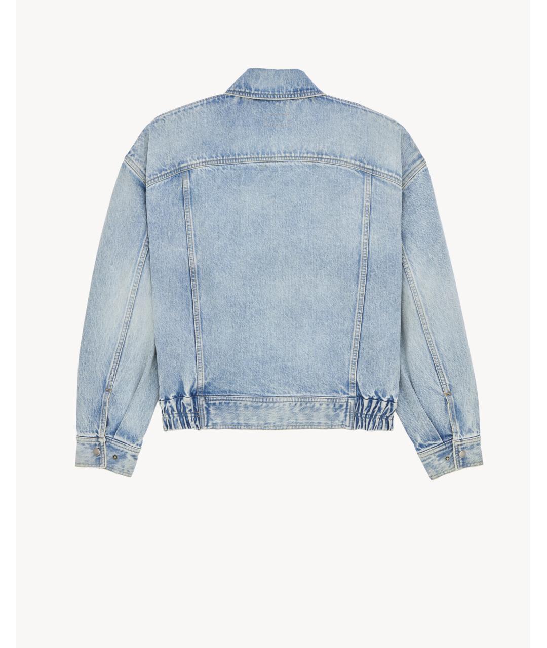 SAINT LAURENT Голубая хлопковая куртка, фото 2