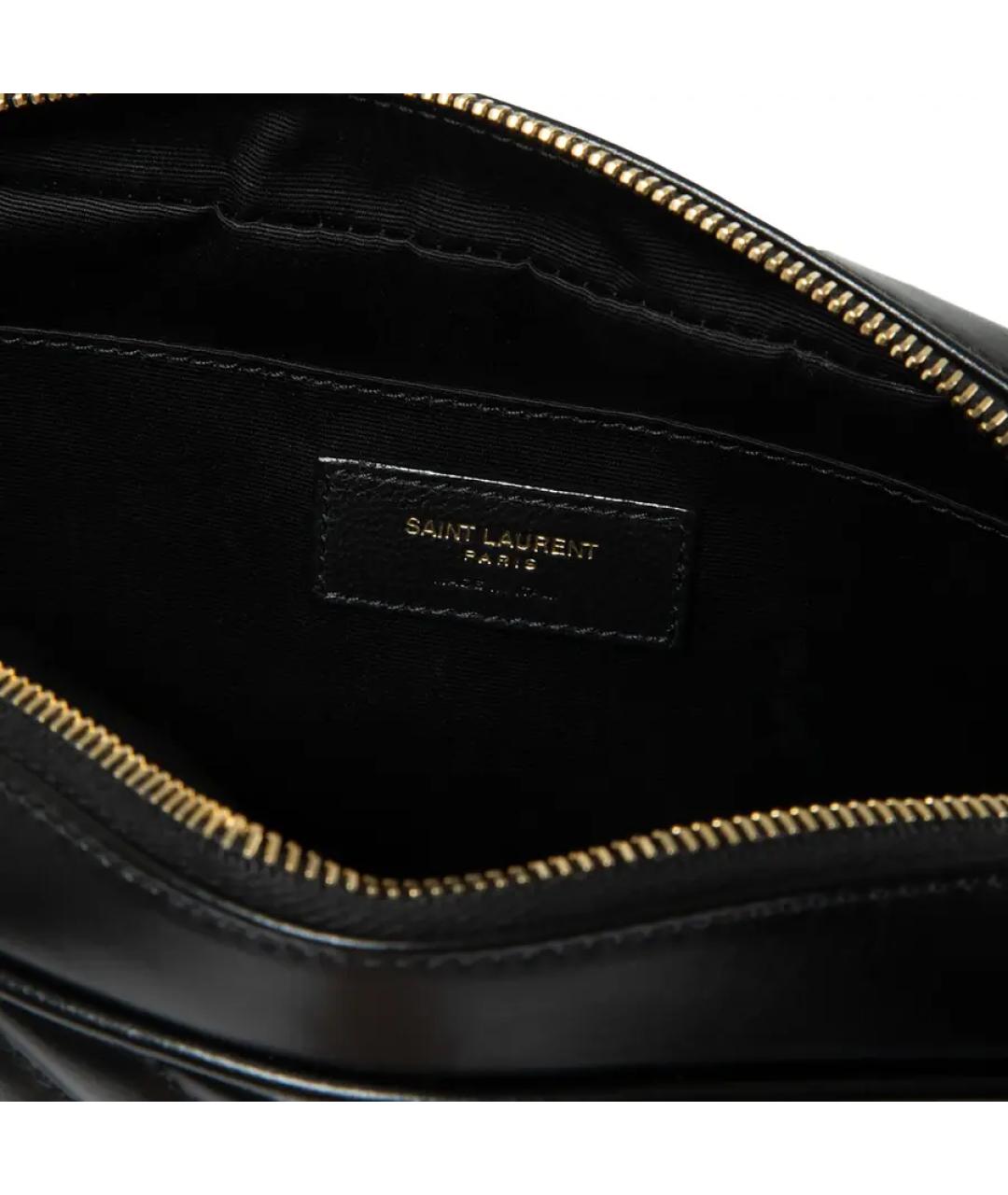 SAINT LAURENT Черная кожаная сумка через плечо, фото 4