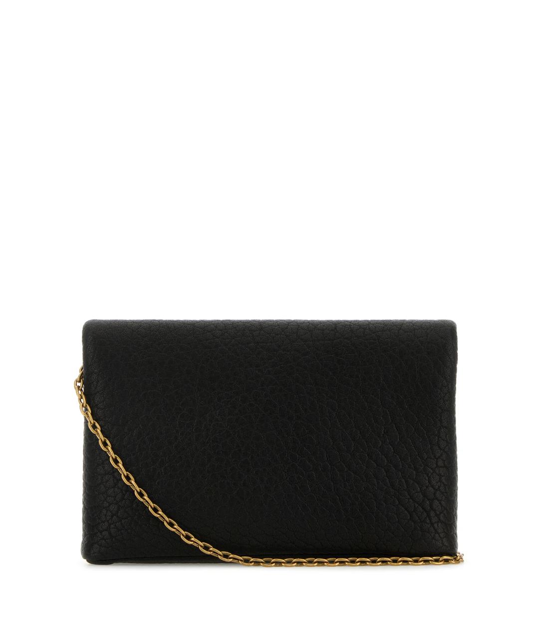 SAINT LAURENT Черная кожаная сумка через плечо, фото 3