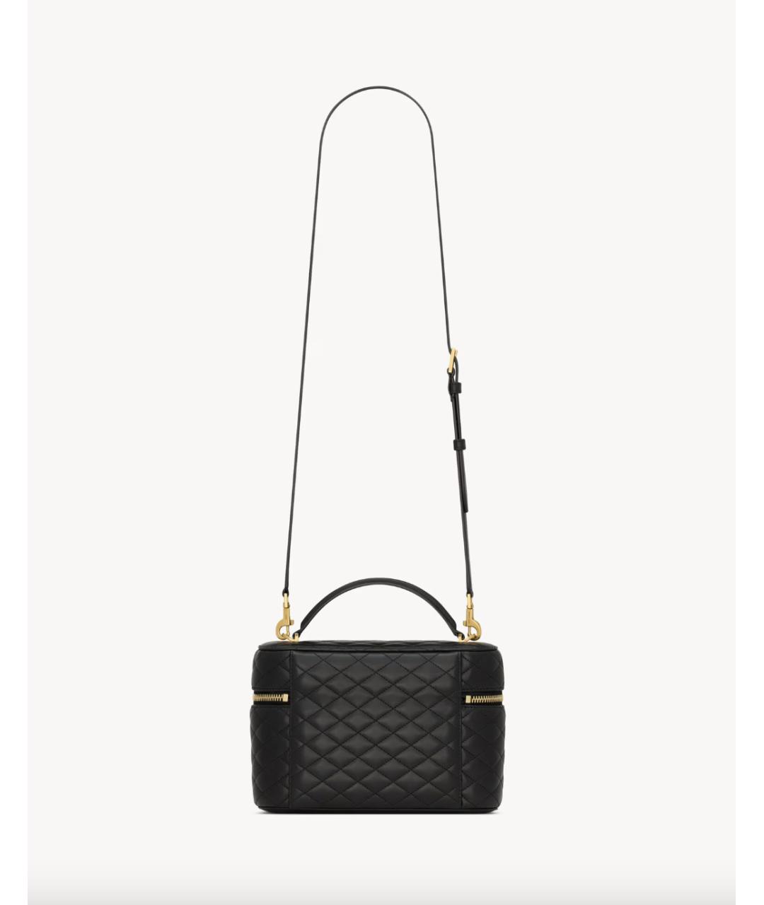 SAINT LAURENT Черная кожаная сумка через плечо, фото 3