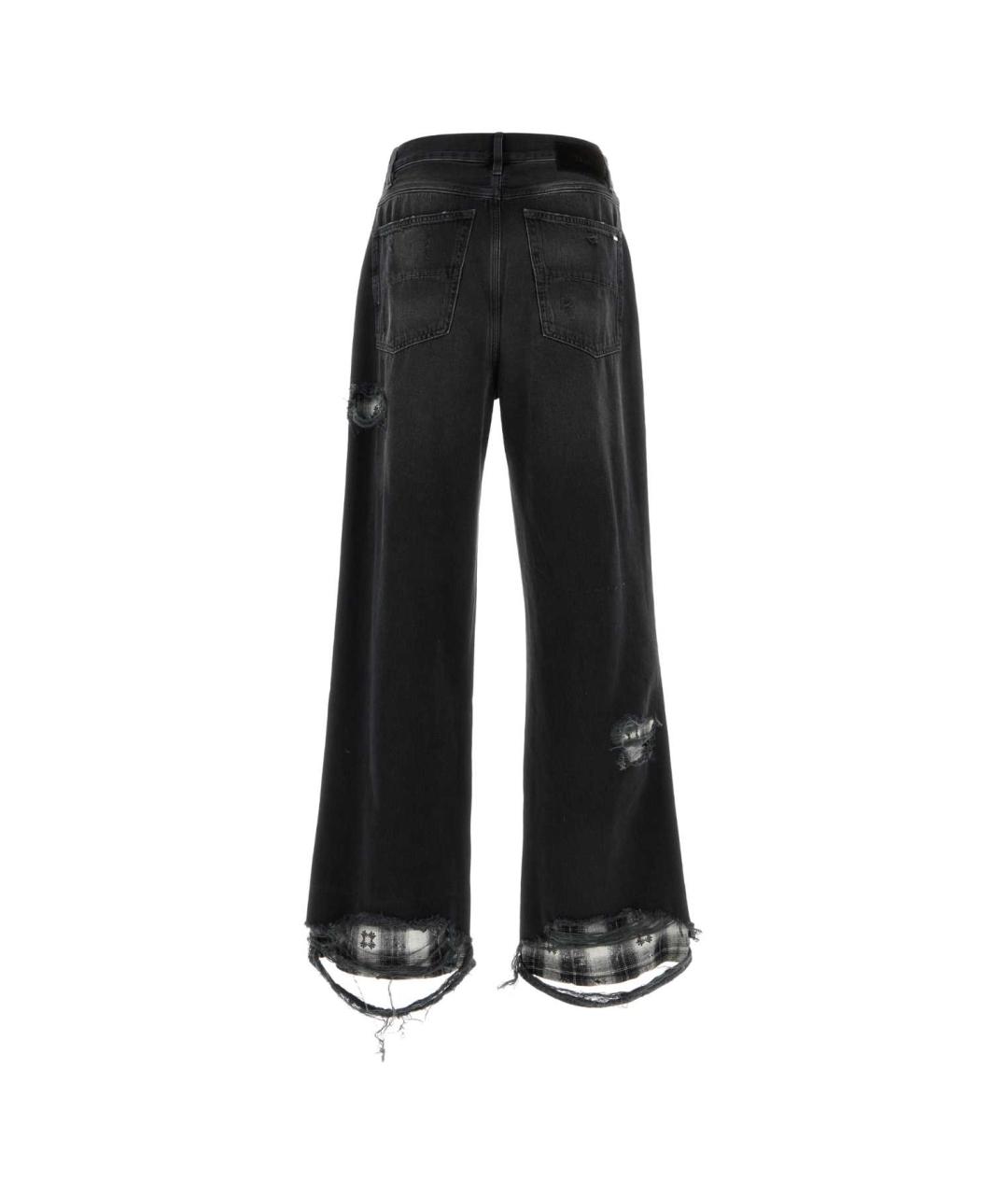 AMIRI Черные хлопковые прямые джинсы, фото 2