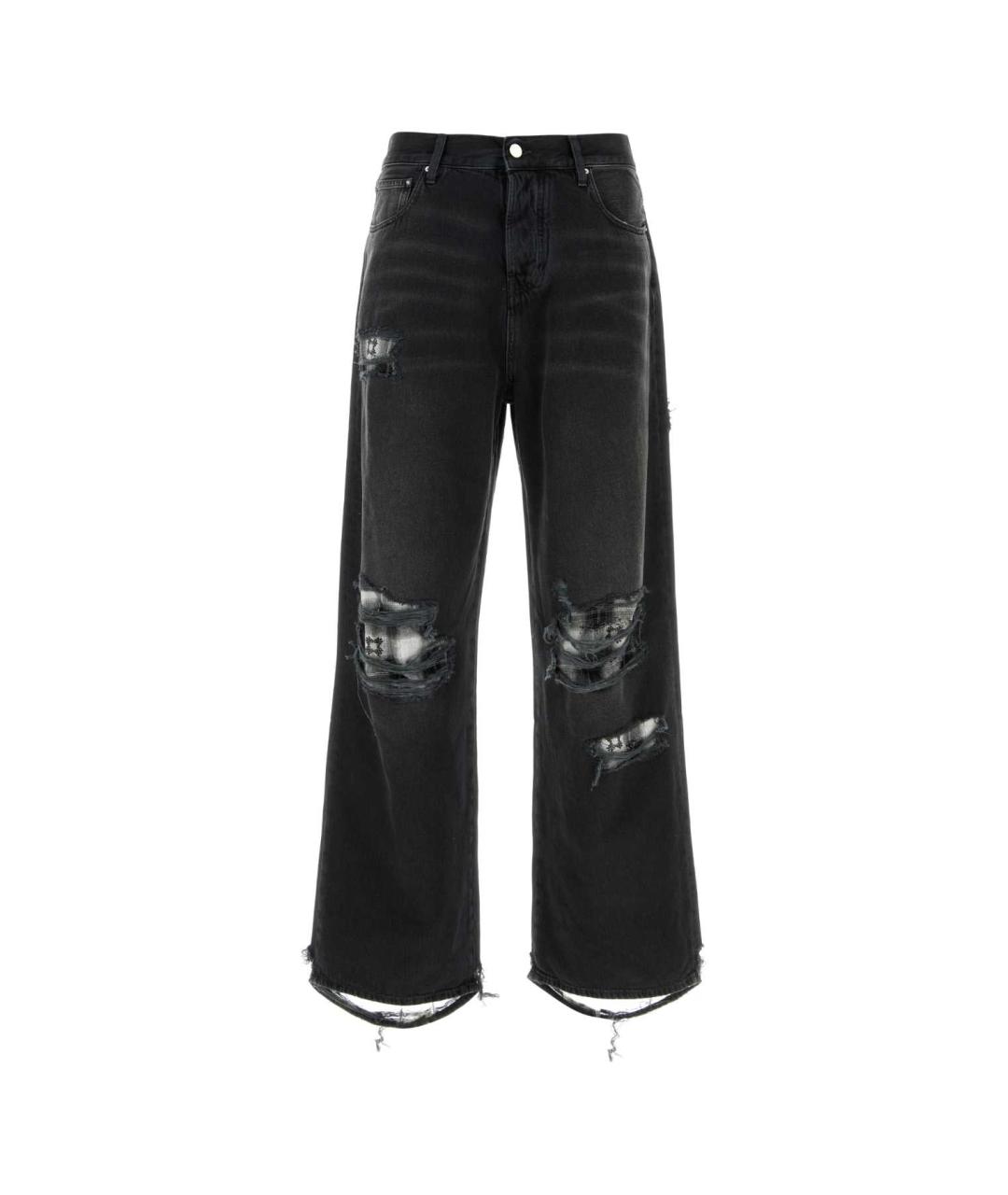 AMIRI Черные хлопковые прямые джинсы, фото 1