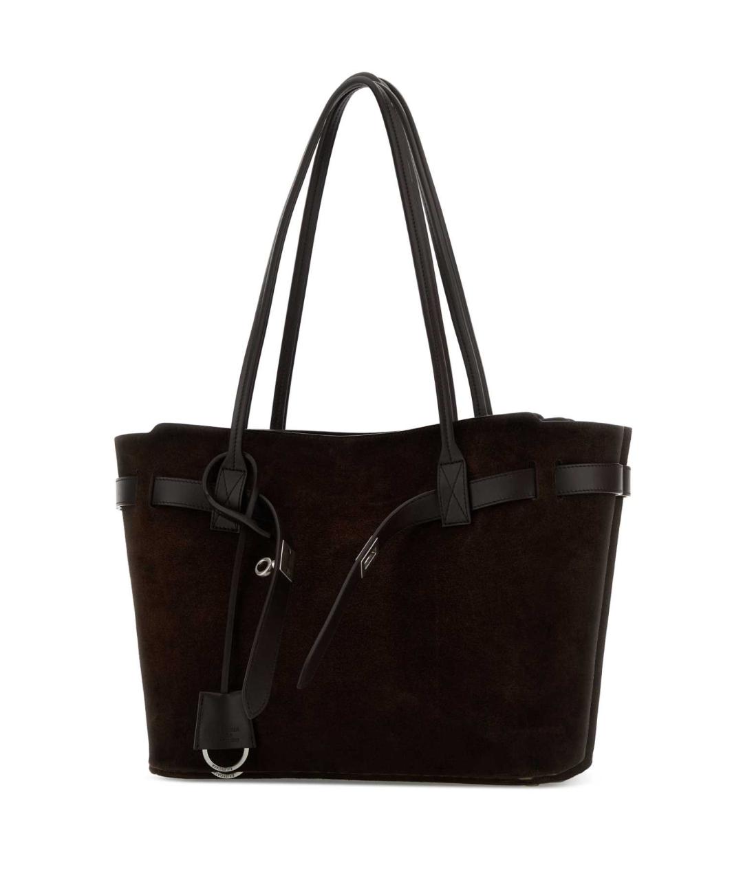 BALENCIAGA Коричневая замшевая сумка тоут, фото 2