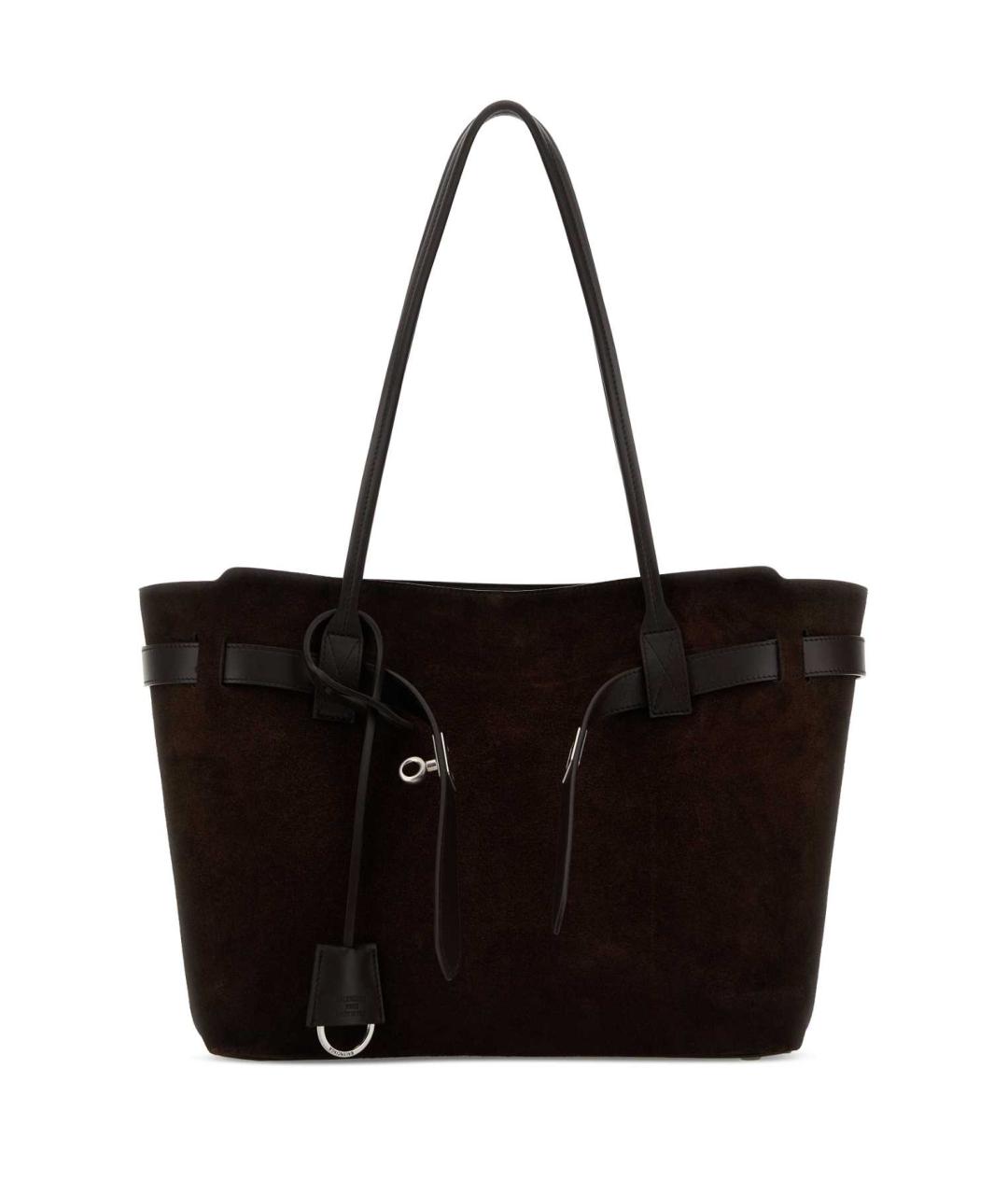 BALENCIAGA Коричневая замшевая сумка тоут, фото 1