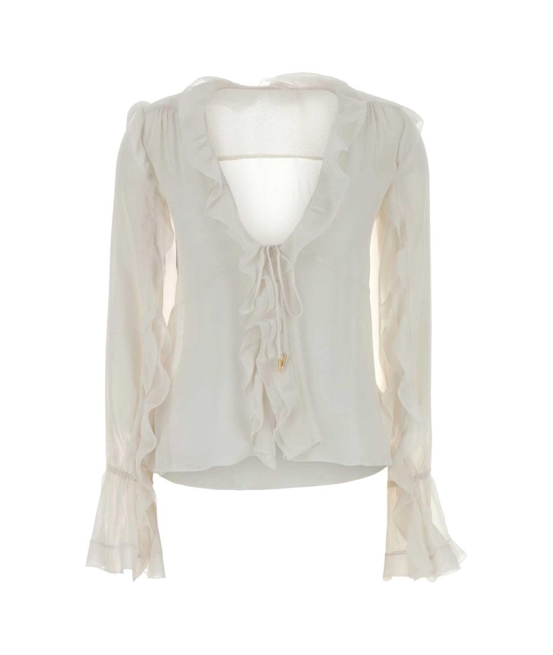 ALBERTA FERRETTI Белая ацетатная блузы, фото 1