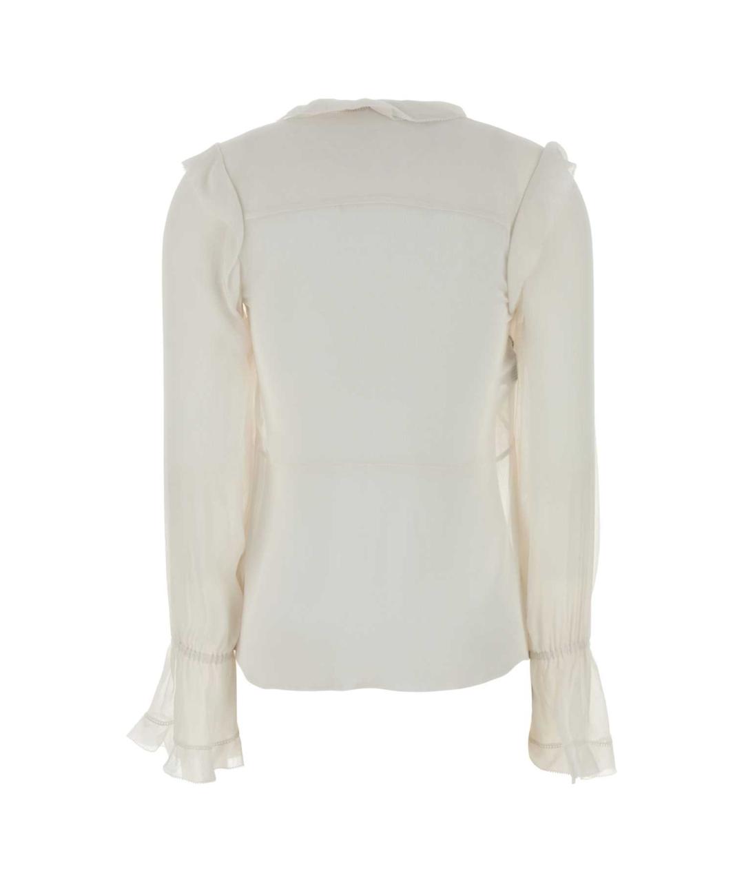 ALBERTA FERRETTI Белая ацетатная блузы, фото 2