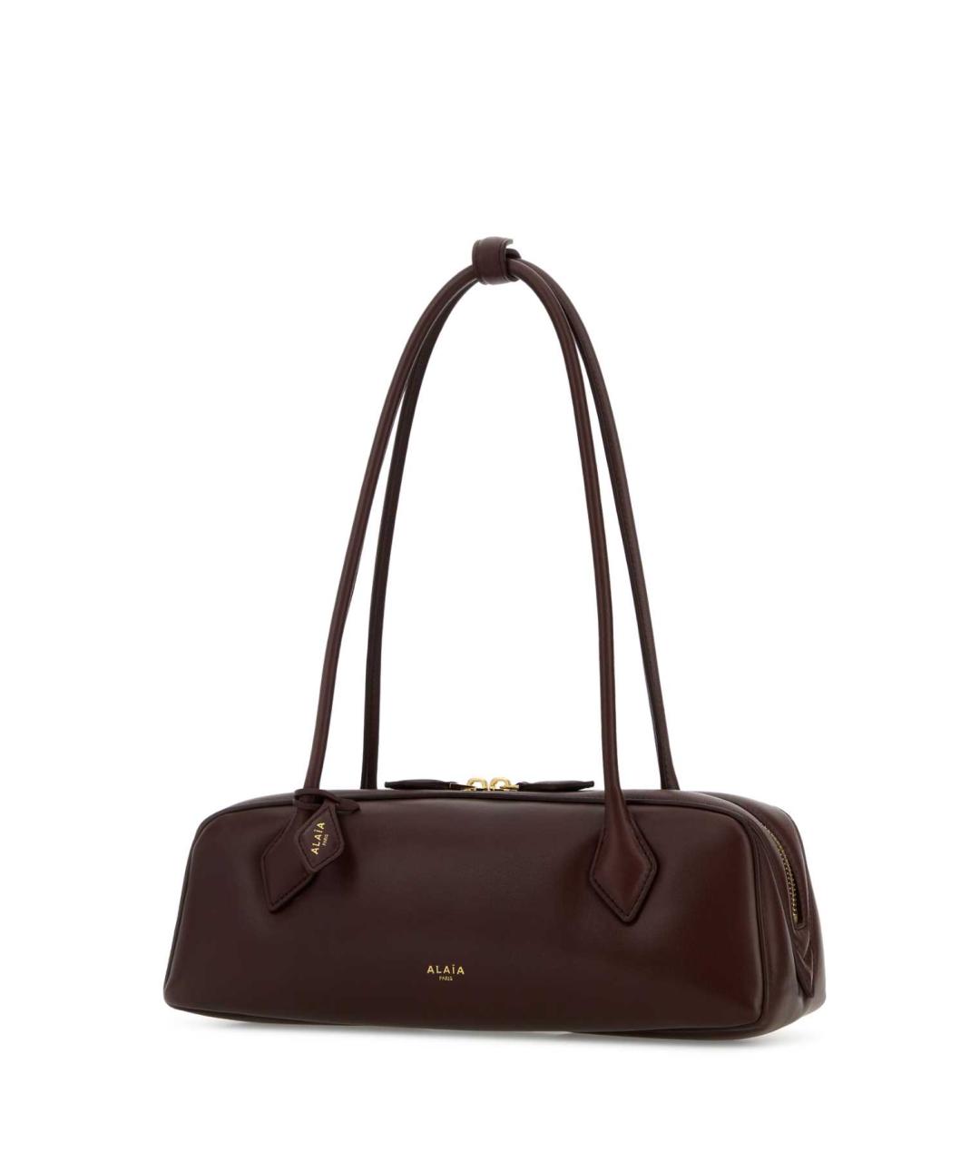 ALAIA Бордовая кожаная сумка через плечо, фото 2