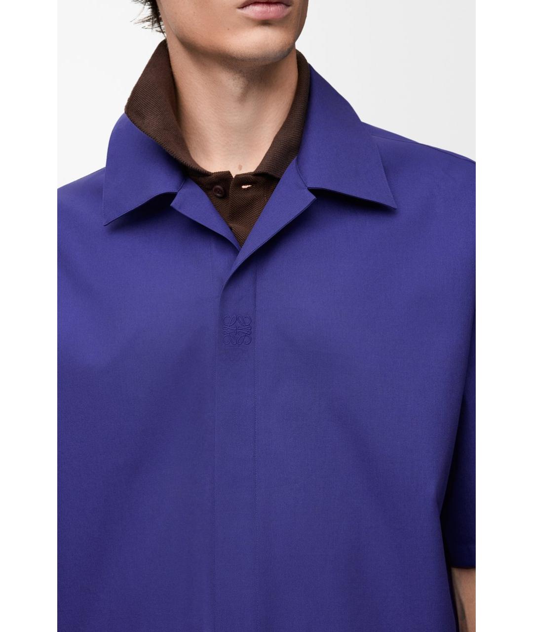 LOEWE Фиолетовая хлопковая кэжуал рубашка, фото 5