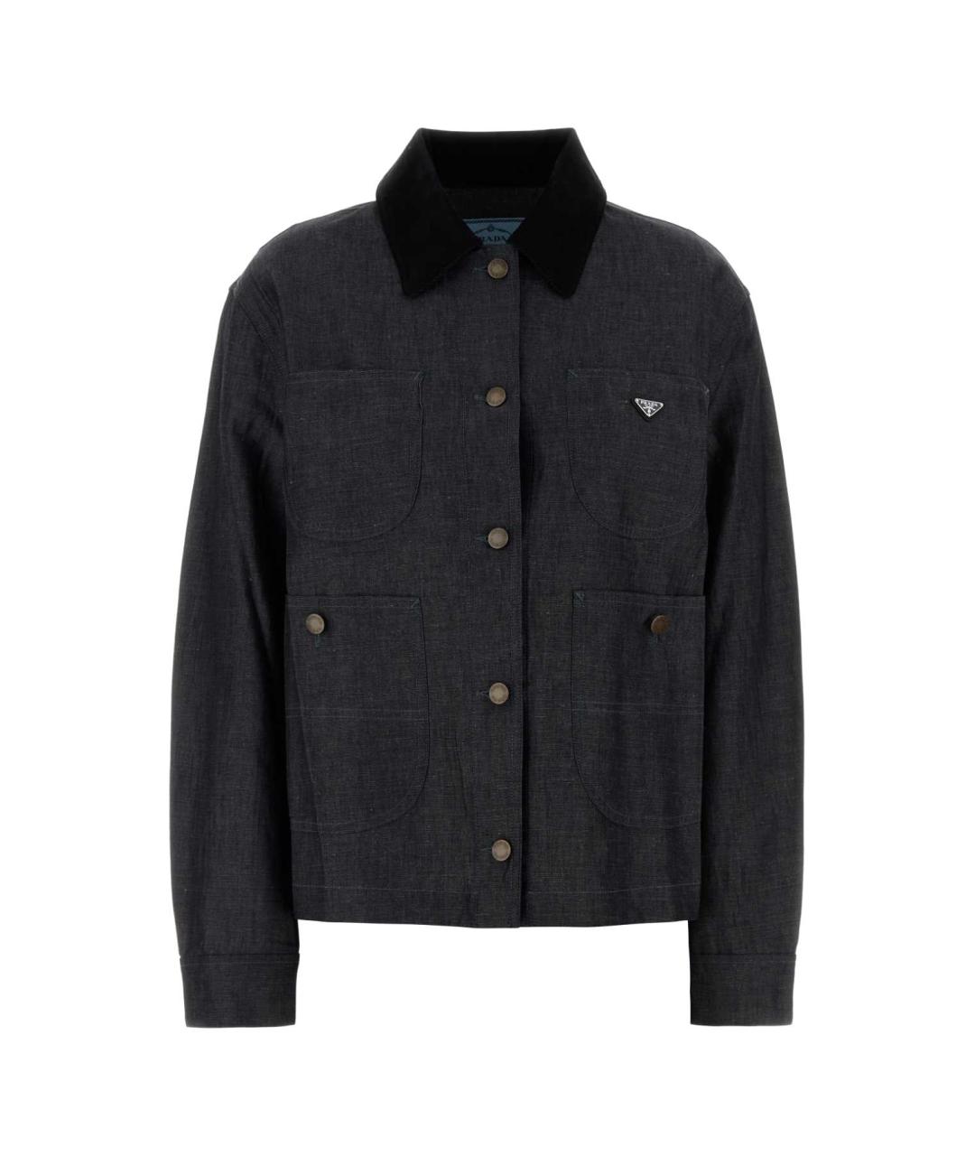 PRADA Темно-синяя хлопковая рубашка, фото 1
