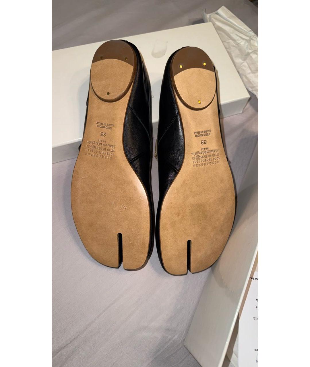 MAISON MARGIELA Черные кожаные балетки, фото 5