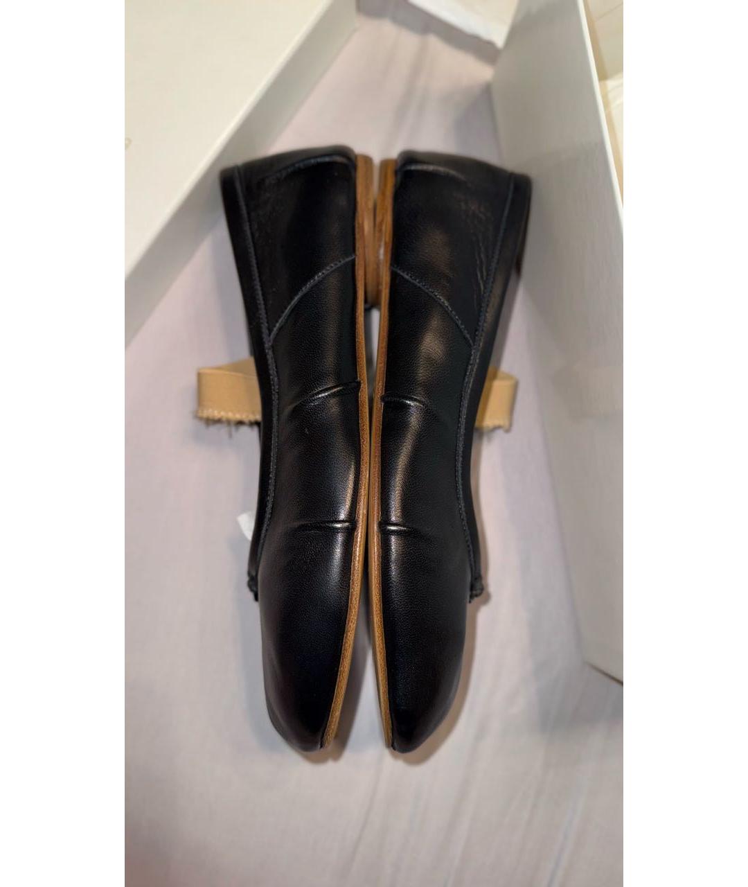 MAISON MARGIELA Черные кожаные балетки, фото 6