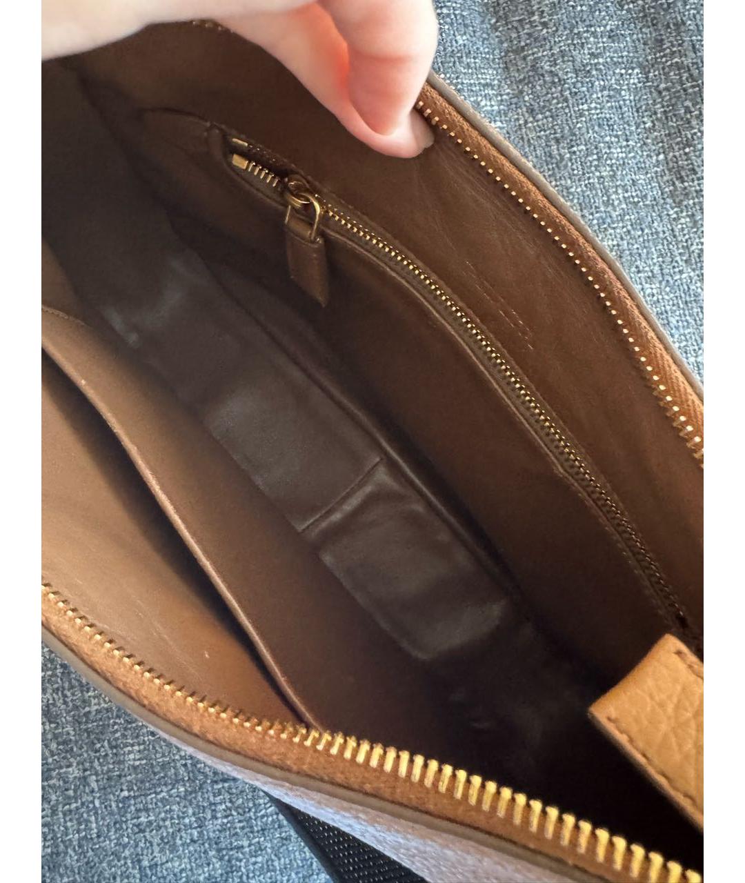 PRADA Коричневая кожаная сумка через плечо, фото 3