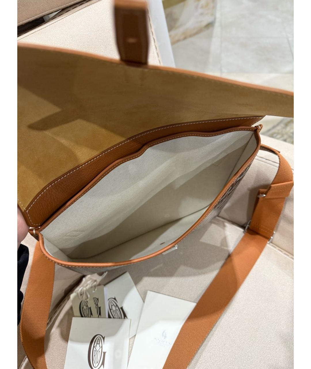 GOYARD Коричневая кожаная сумка на плечо, фото 5