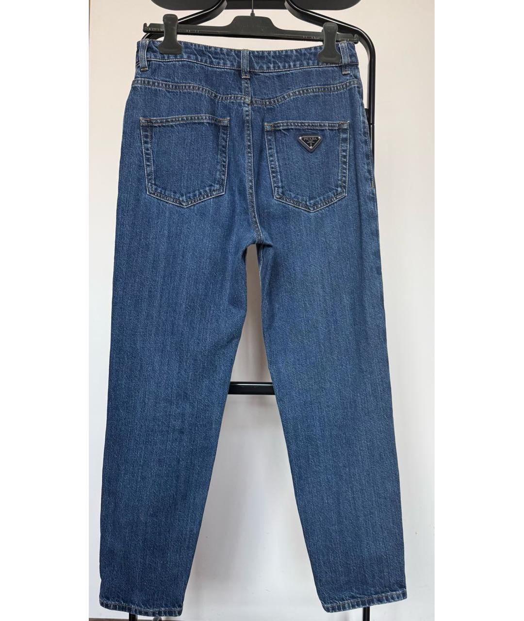 PRADA Темно-синие хлопковые джинсы слим, фото 2