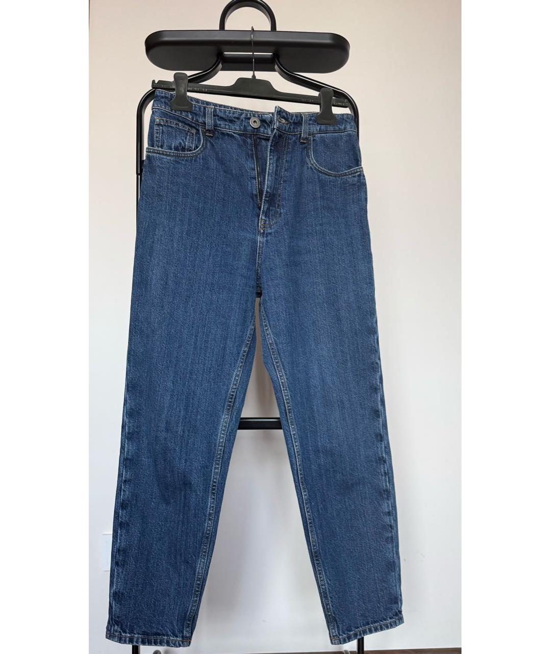 PRADA Темно-синие хлопковые джинсы слим, фото 4