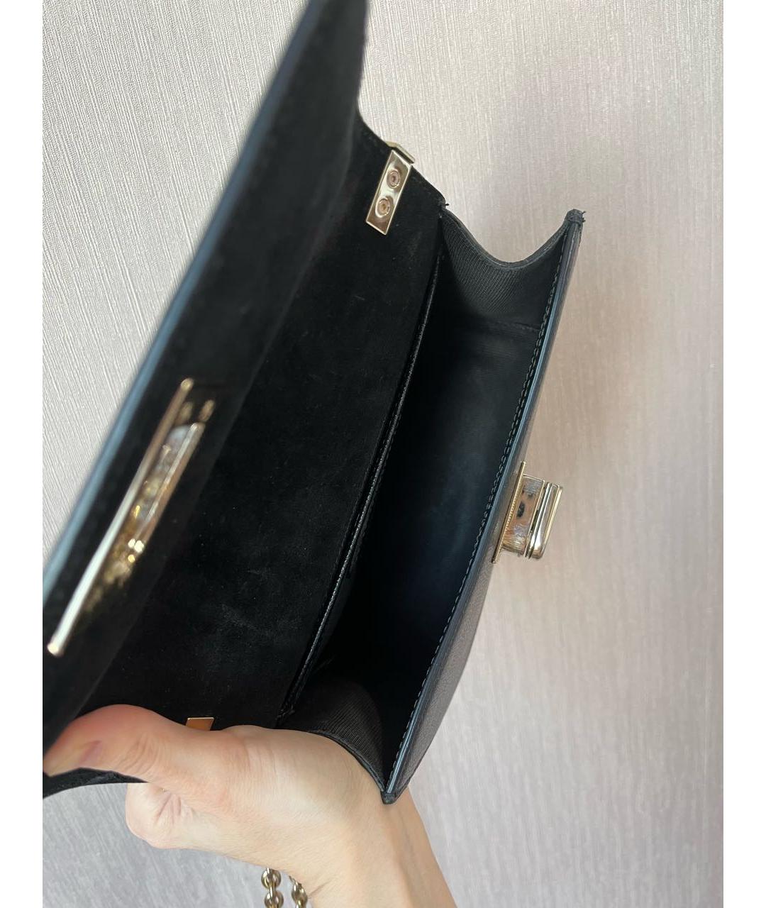 FURLA Черная кожаная сумка через плечо, фото 5