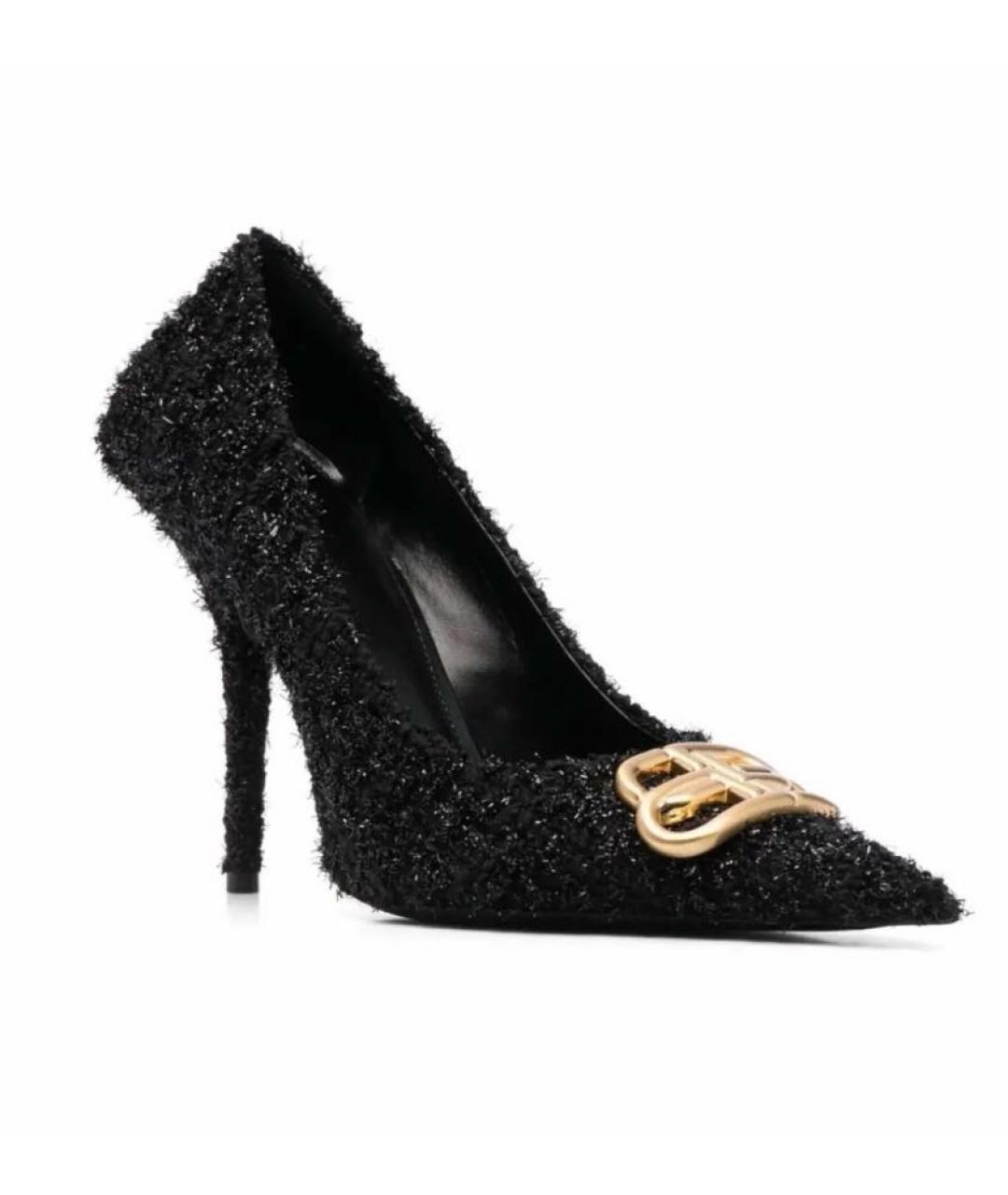 BALENCIAGA Черные текстильные туфли, фото 2