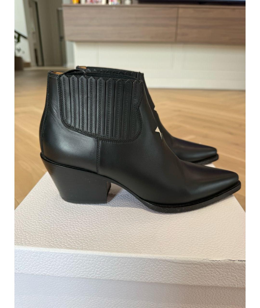 CHRISTIAN DIOR Черные кожаные ботинки, фото 8
