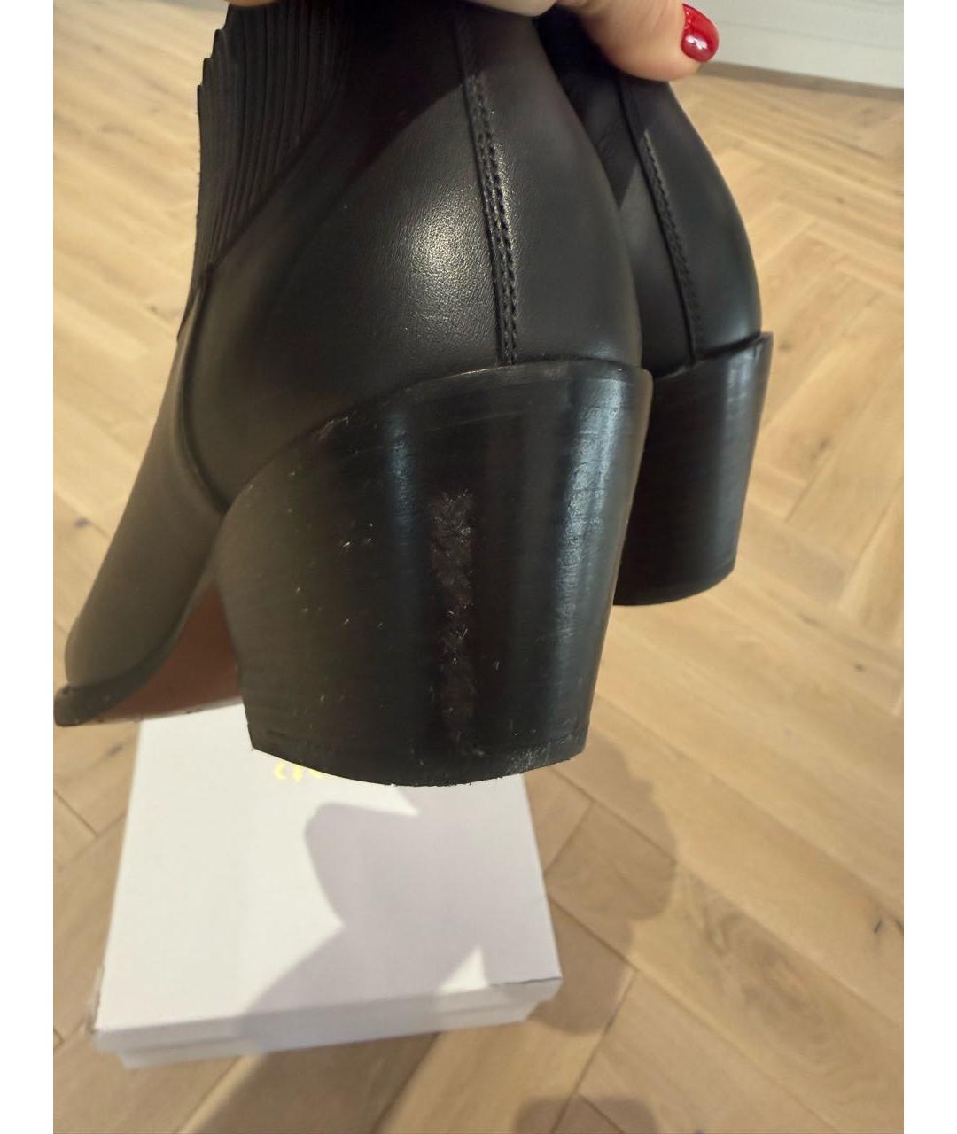 CHRISTIAN DIOR Черные кожаные ботинки, фото 6