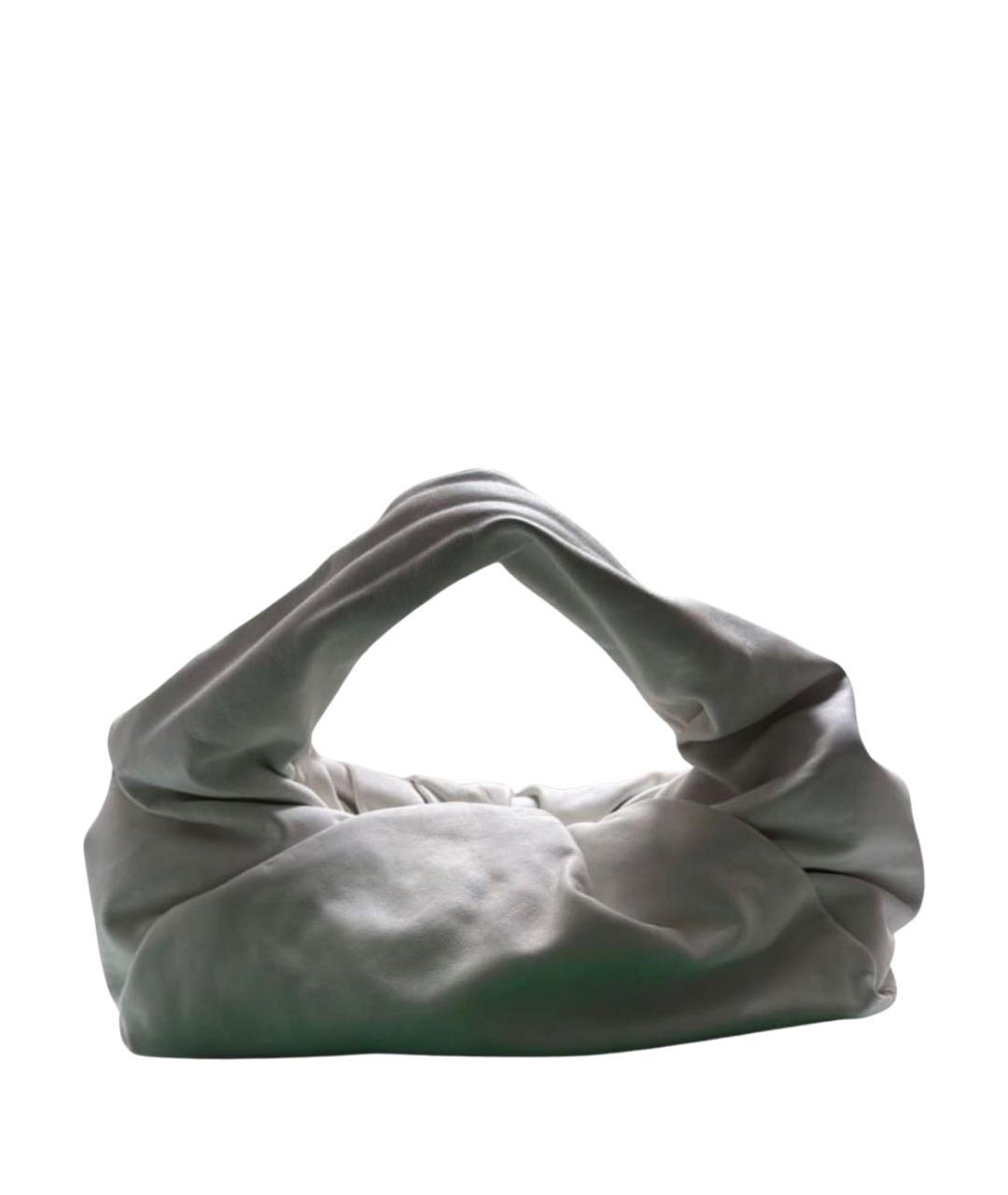 BOTTEGA VENETA Белая кожаная сумка с короткими ручками, фото 1