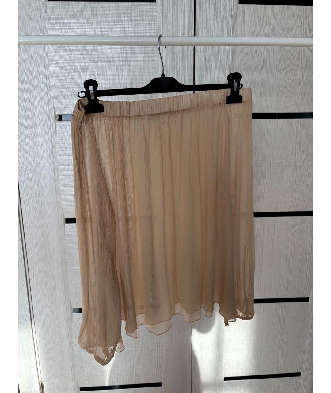 SPORT MAX CODE Бежевая шелковая блузы, фото 2